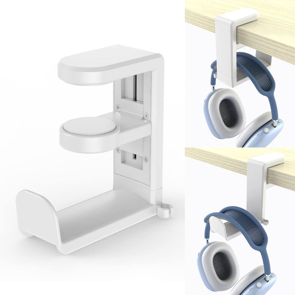 Suporte de Mesa Para Fone de Ouvido e Headset Giratório em 360 graus